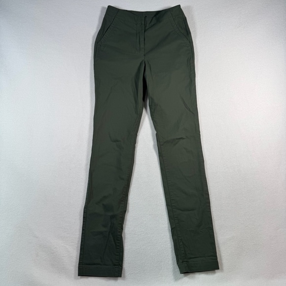 Kit and Ace Pants Womens 2 Green Skinny Chino Mid Rise - Picture 1 of 13